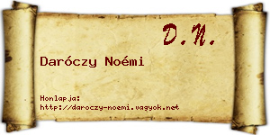 Daróczy Noémi névjegykártya